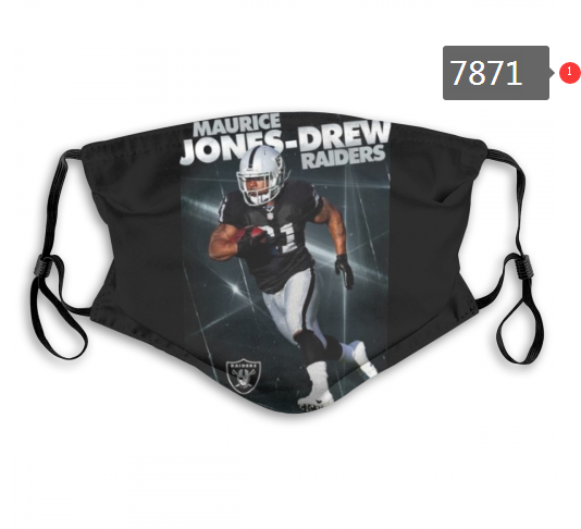 NFL 2020 Oakland Raiders #17 Dust mask with filter->nfl dust mask->Sports Accessory
